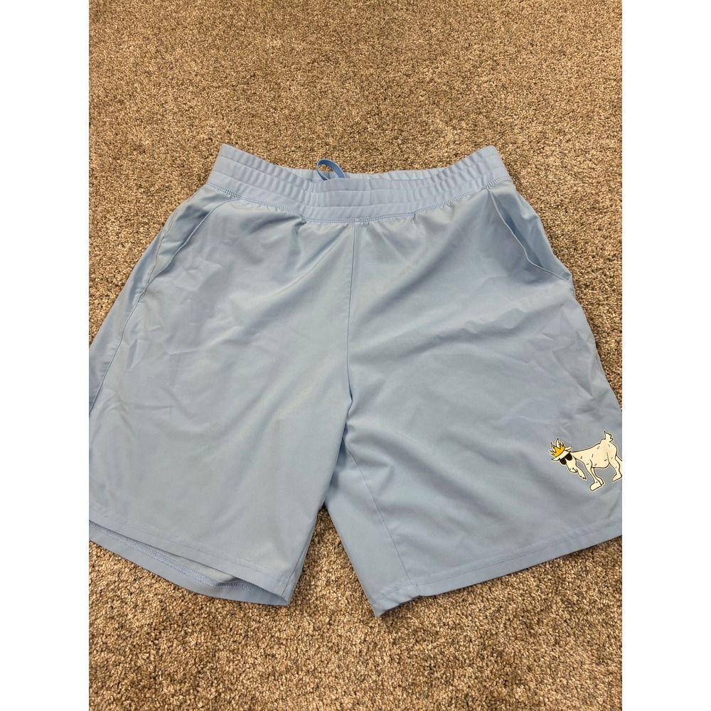 GOAT USA Mens Athletic Shorts Light Blue Medium 7.5 Inch Inseam #0867
